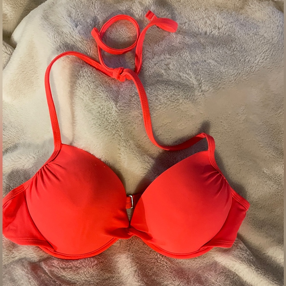 Xhilaration Neon Peach Wired Top Bathing Suit XL